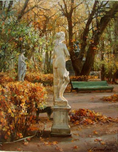 Paintings Azat Galimov. Summer Garden. Allegory of Architecture