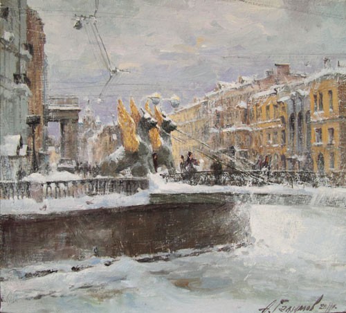 Paintings Azat Galimov. Griffins. The wind. The winter of 2010