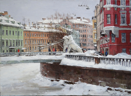 Paintings Azat Galimov. Winter dream