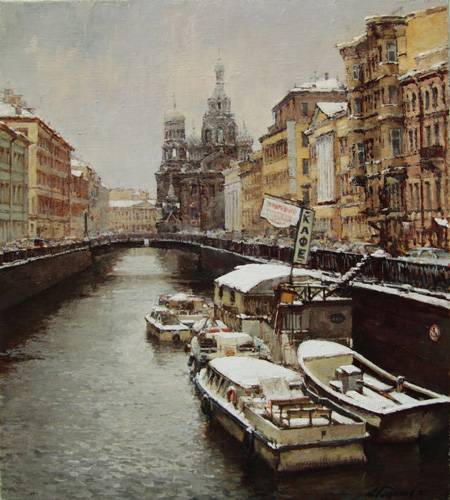 Paintings Azat Galimov. Griboyedov Canal