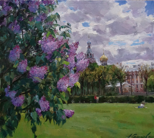 Painting Azat Galimov.Petersburg spring.