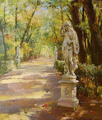 Paintings Azat Galimov.Summer Garden.