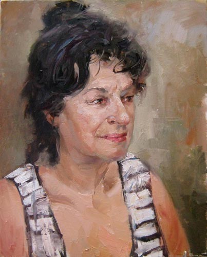 Painting A.Galimov Portrait of Tanya. Bulgaria. 