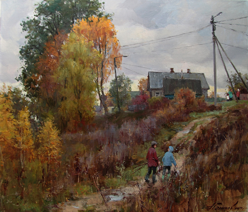 Painting by Azat Galimov. After fishing. Romanov-Borisoglebsk.
