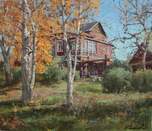 Painting by Azat Galimov. Romanov everyday life. Yaroslavl region.