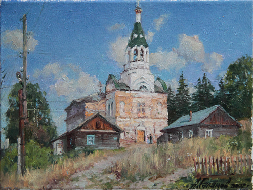 Painting by Azat Galimov. Kyn. At Holy Trinity Church