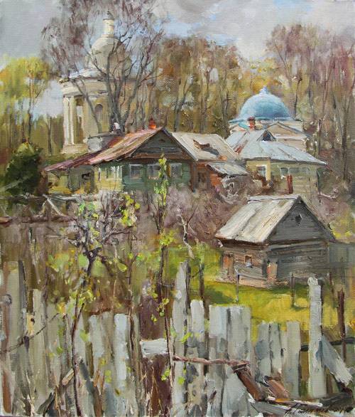 Painting by Azat Galimov.Valdai spring.