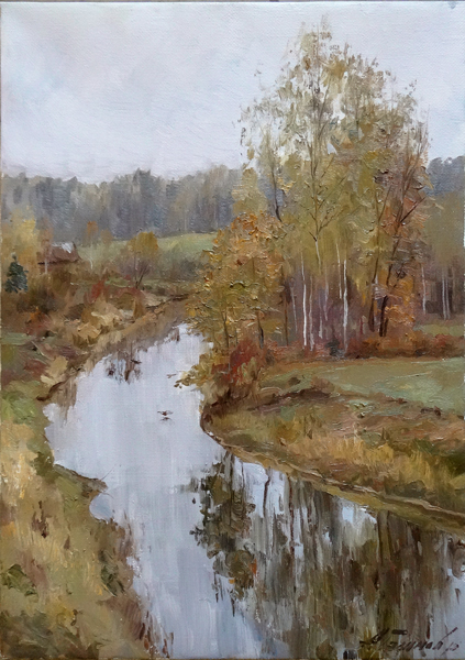 Painting by Azat Galimov. Marino. Tosna River.