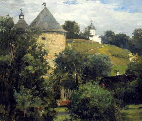 Painting by Azat Galimov.Old Ladoga 2.
