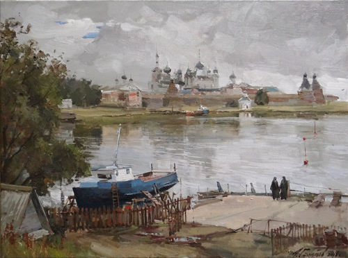 Painting by Azat Galimov.  Bay Welfare. Solovetsky Islands.