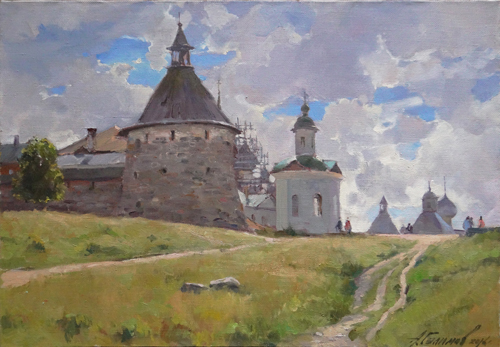 Painting by Azat Galimov. The radiance of heaven. Solovki.