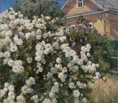 Painting by Azat Galimov. Flowering. Kashin.