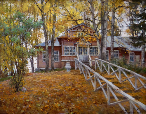 Painting by Azat Galimov.Academic Dacha. Tver region.