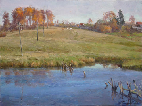 Painting by Azat Galimov.Everything passes. Autumn motive.
